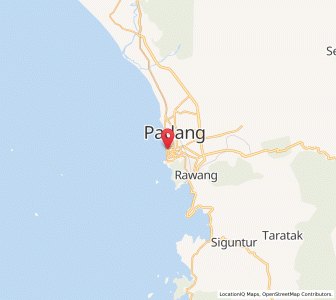 Map of Kota Padang, West Sumatra