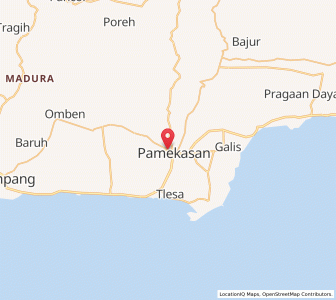 Map of Pamekasan, East Java