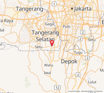 Map of Pamulang, West Java