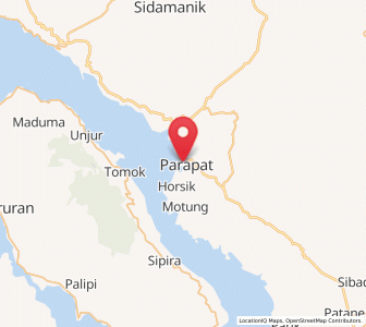 Map of Parapat, North Sumatra