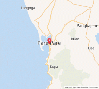 Map of Parepare, South Sulawesi