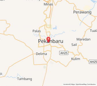 Map of Kota Pekanbaru, Riau
