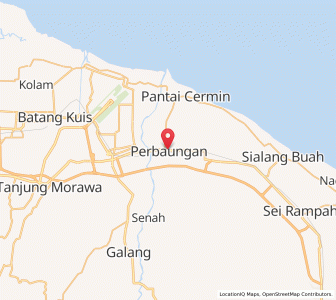 Map of Perbaungan, North Sumatra