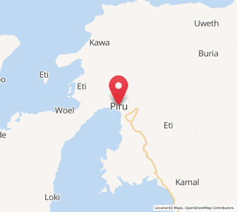 Map of Piru, Maluku