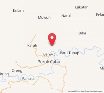 Map of Puruk Cahu, Central Kalimantan