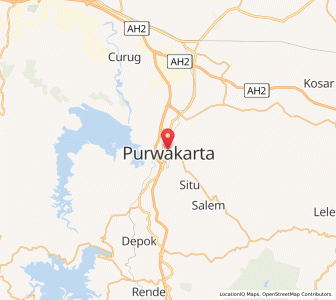 Map of Kota Purwakarta, West Java
