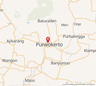 Map of Kota Purwokerto, Central Java