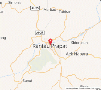 Map of Rantauprapat, North Sumatra