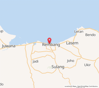 Map of Rembangan, Central Java