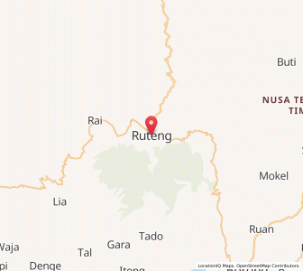Map of Ruteng, East Nusa Tenggara