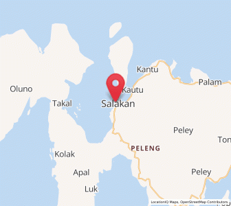 Map of Salakan, Central Sulawesi