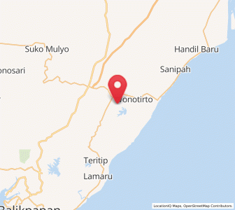 Map of Samboja, East Kalimantan