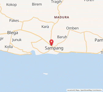 Map of Sampang, East Java