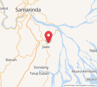 Map of Sangasangadalam, East Kalimantan