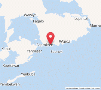 Map of Saonek, Southwest Papua