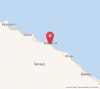 Map of Saukorem, Southwest Papua