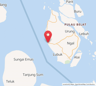 Map of Sawang, Riau Islands