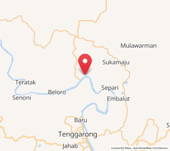 Map of Sebulu, East Kalimantan