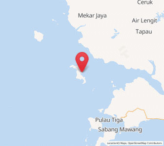 Map of Sedanau, Riau Islands