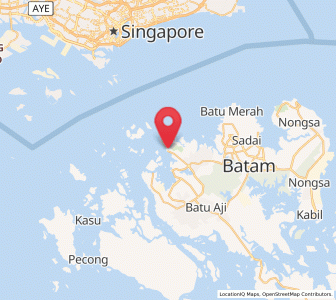 Map of Sekupang, Riau Islands