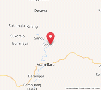 Map of Semilat, Central Kalimantan