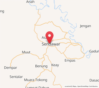 Map of Sendawar, East Kalimantan