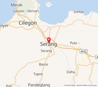 Map of Kabupaten Serang, Banten
