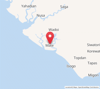 Map of Serkos, Southwest Papua