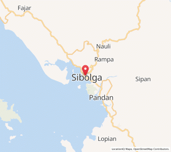 Map of Kota Sibolga, North Sumatra