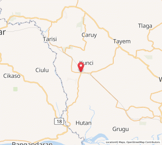 Map of Sidareja, Central Java