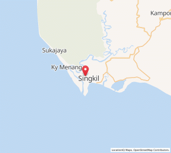 Map of Singkil, Aceh