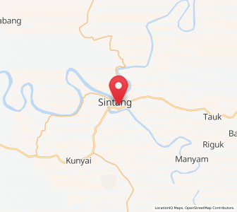 Map of Sintang, West Kalimantan
