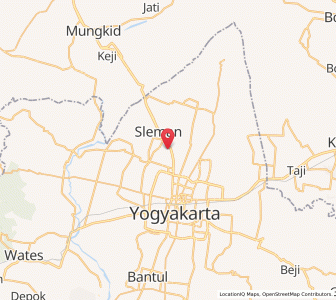 Map of Sleman, Yogyakarta