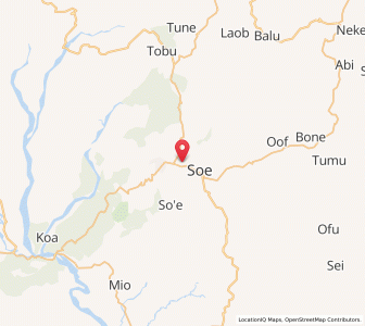 Map of Soe, East Nusa Tenggara