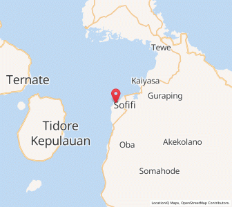 Map of Sofifi, North Maluku