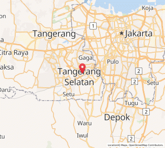 Map of Tangerang Selatan, Banten