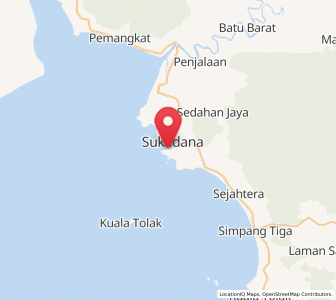 Map of Sukadana, West Kalimantan