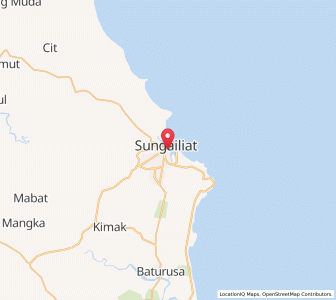 Map of Sungailiat, Bangka–Belitung Islands