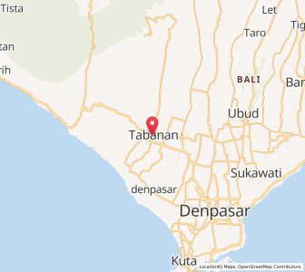 Map of Tabanan, Bali