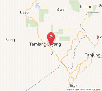 Map of Tamiang Layang, Central Kalimantan