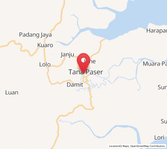 Map of Tanahgrogot, East Kalimantan