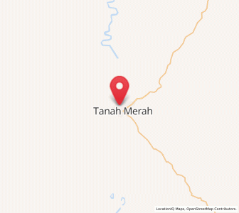 Map of Tanah Merah, South Papua