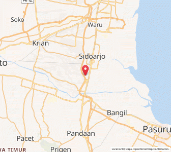 Map of Tanggulangin, East Java