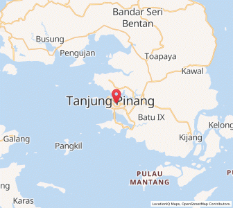 Map of Kota Tanjungpinang, Riau Islands