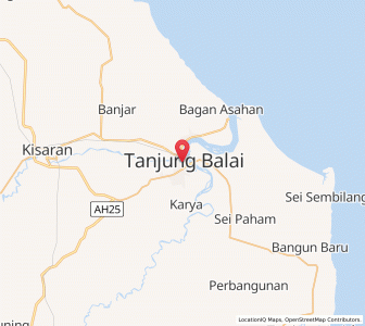 Map of Tanjungbalai, North Sumatra