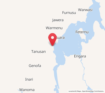 Map of Tanusan, West Papua