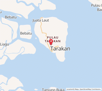 Map of Kota Tarakan, North Kalimantan