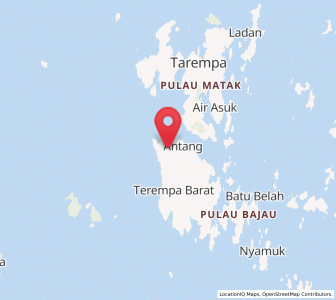 Map of Tarempa, Riau Islands