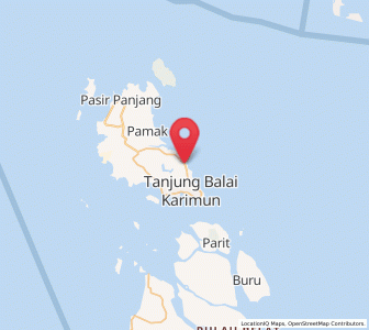 Map of Tebing, Riau Islands