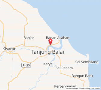 Map of Teluk Nibung, North Sumatra